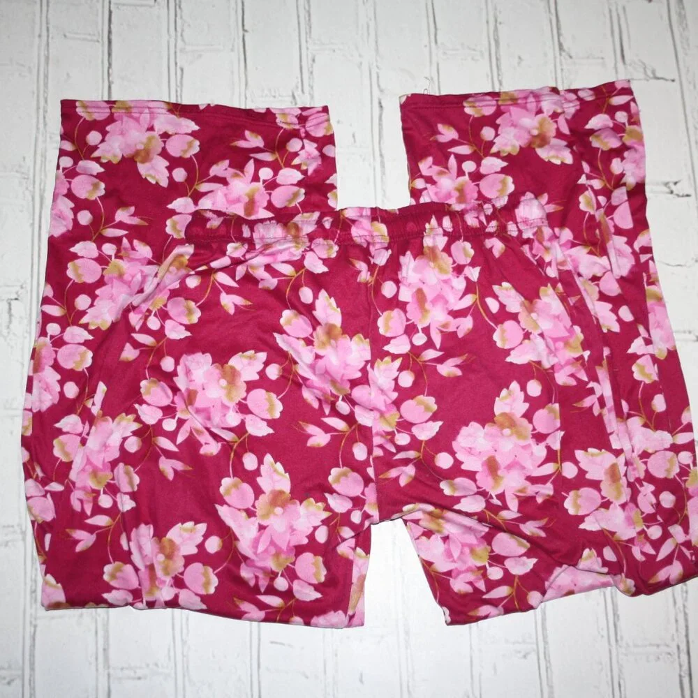 🌸💖 Pink Floral Lounge Pants · Hello Mello · Size S 💖🌸